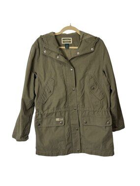 Lauren Ralph Lauren Size S Hooded Jacket Green Field Cotton Utility Anorak Parka